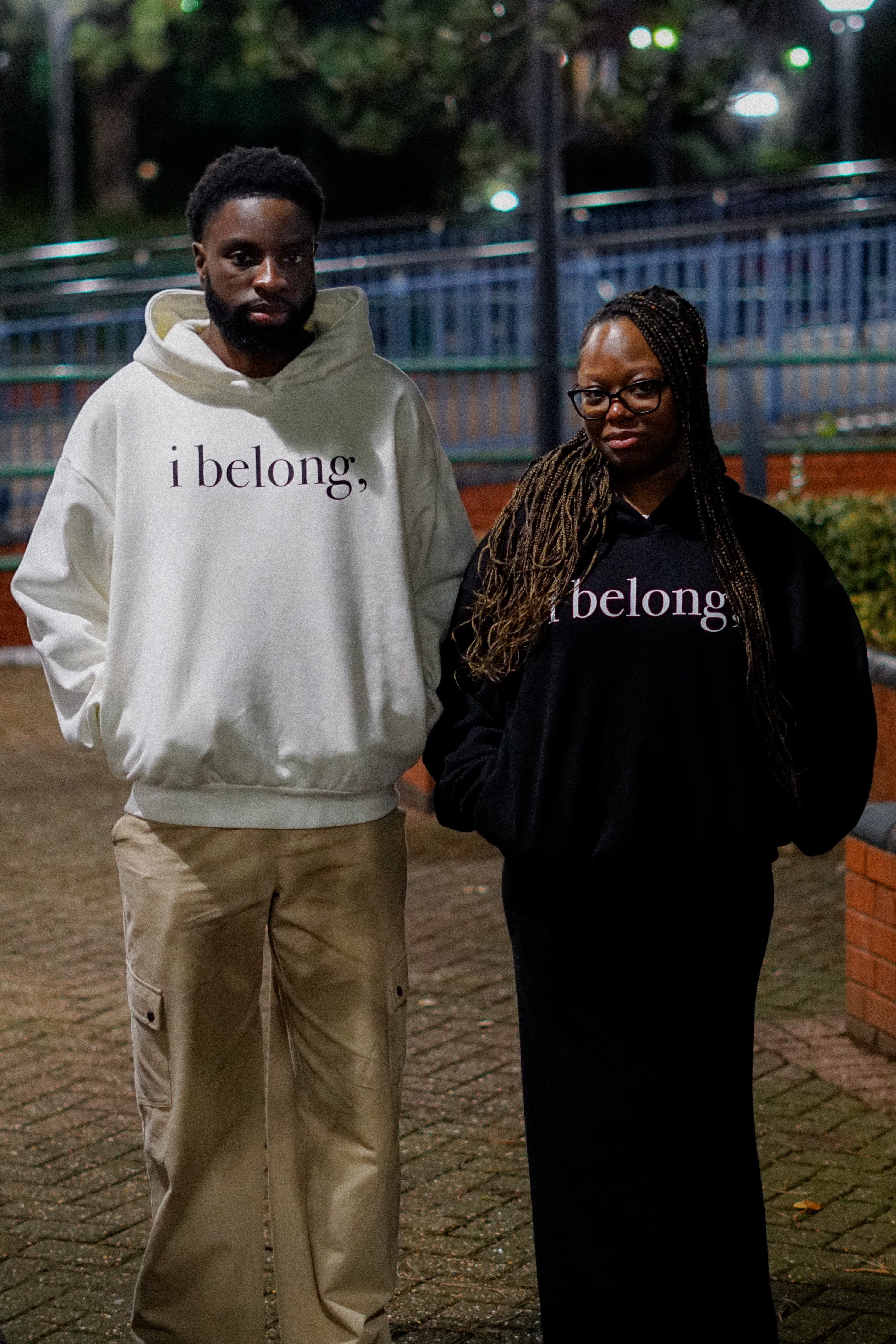 ibelong, "Agnus Dei" heavyweight fleece hoodie in white