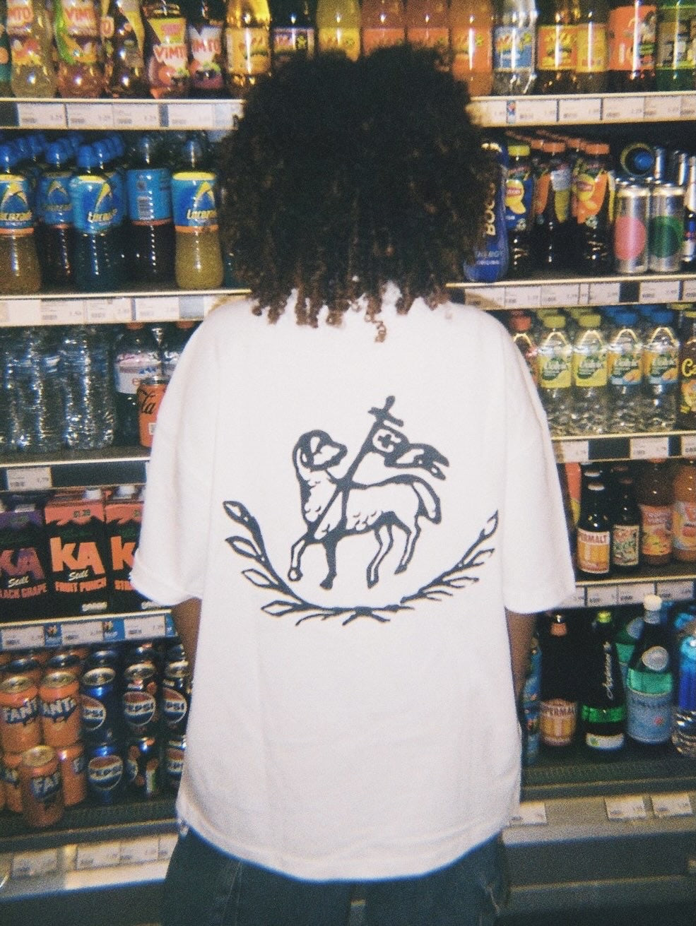 ibelong, "Agnus dei" heavyweight cotton t-shirt in white