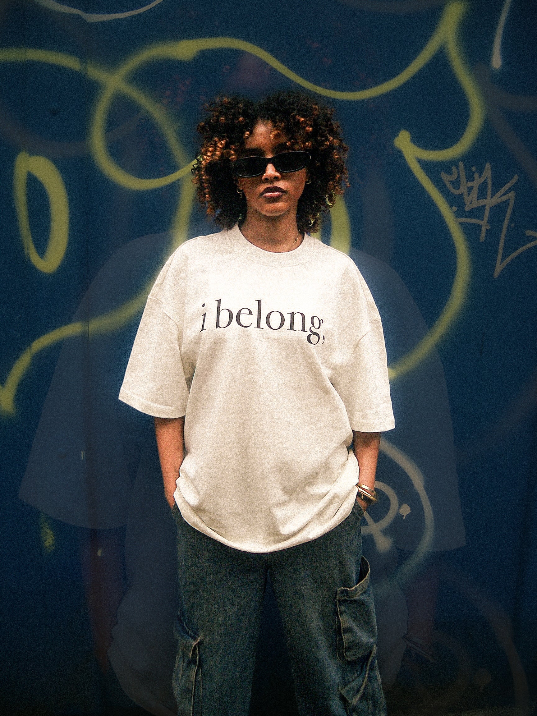 ibelong, "Agnus dei" heavyweight cotton t-shirt in white